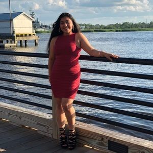 Burgundy Windsor Dress